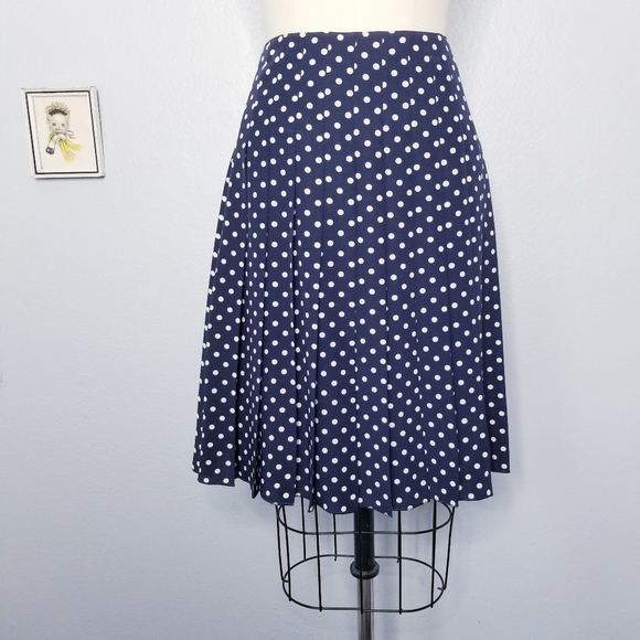 Burberry Dresses & Skirts - Burberry london silk pleated polkadot skirt
